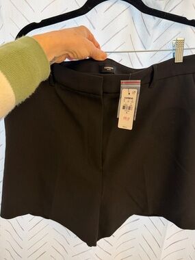 Express Black High-Rise Tailored Skort